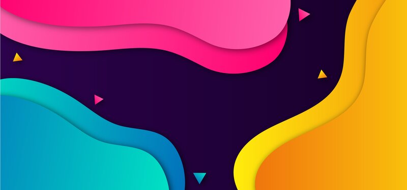 Abstract Layered Shapes — Pink