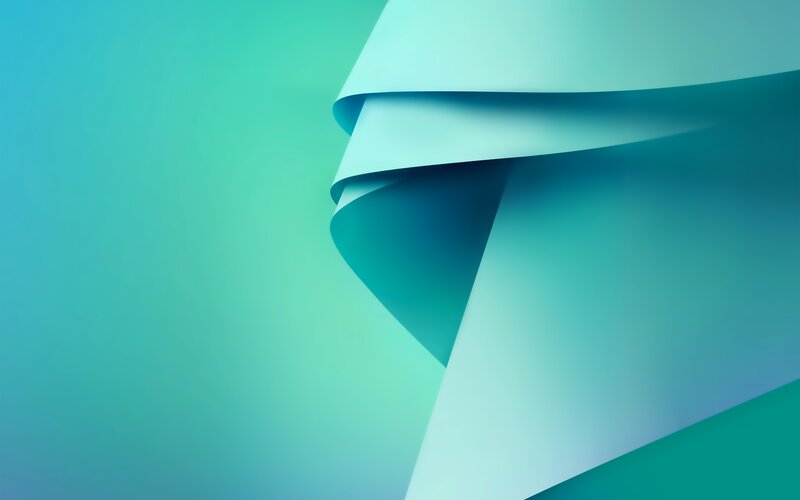 Abstract Layered Shapes — Teal