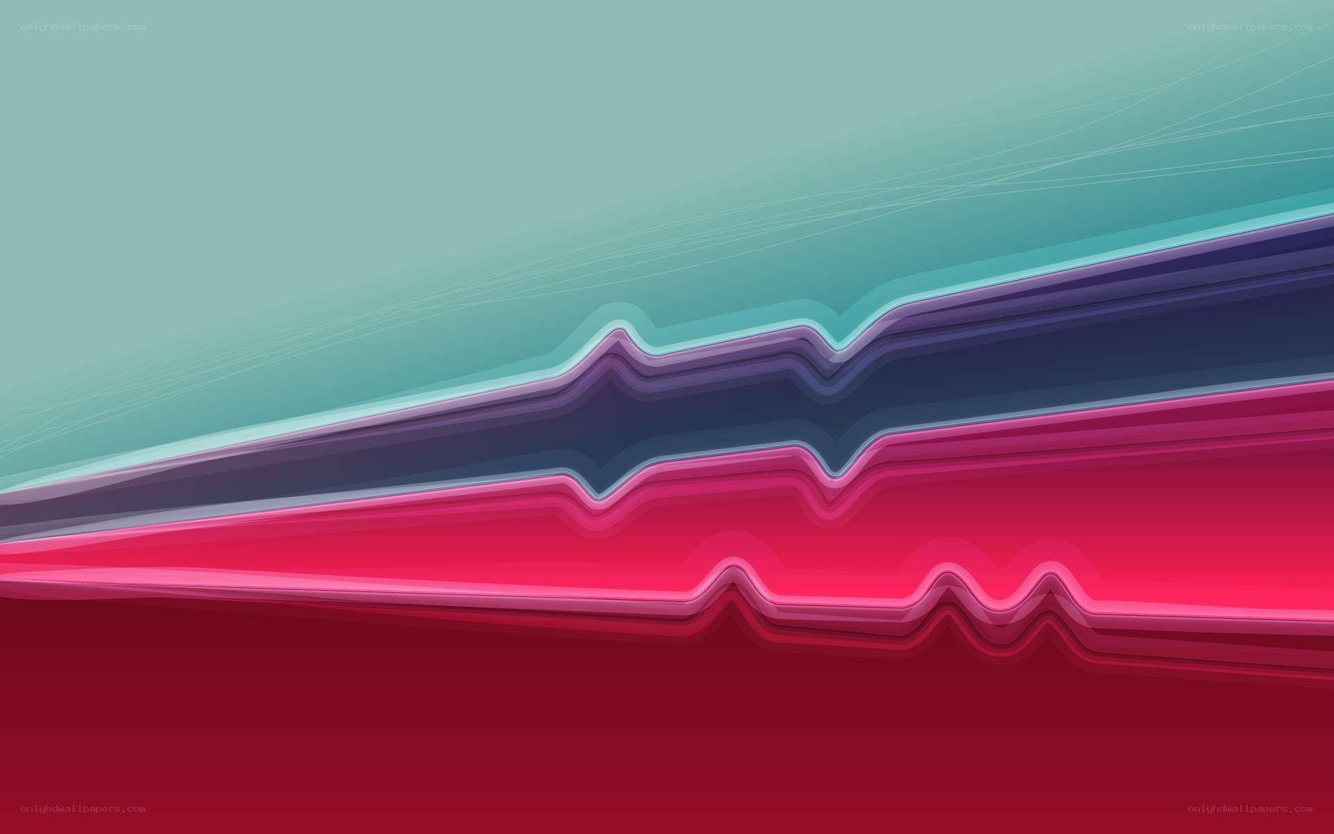Abstract layered wave design