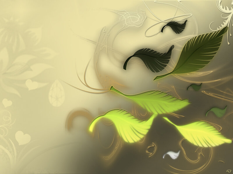 Abstract leaf art design