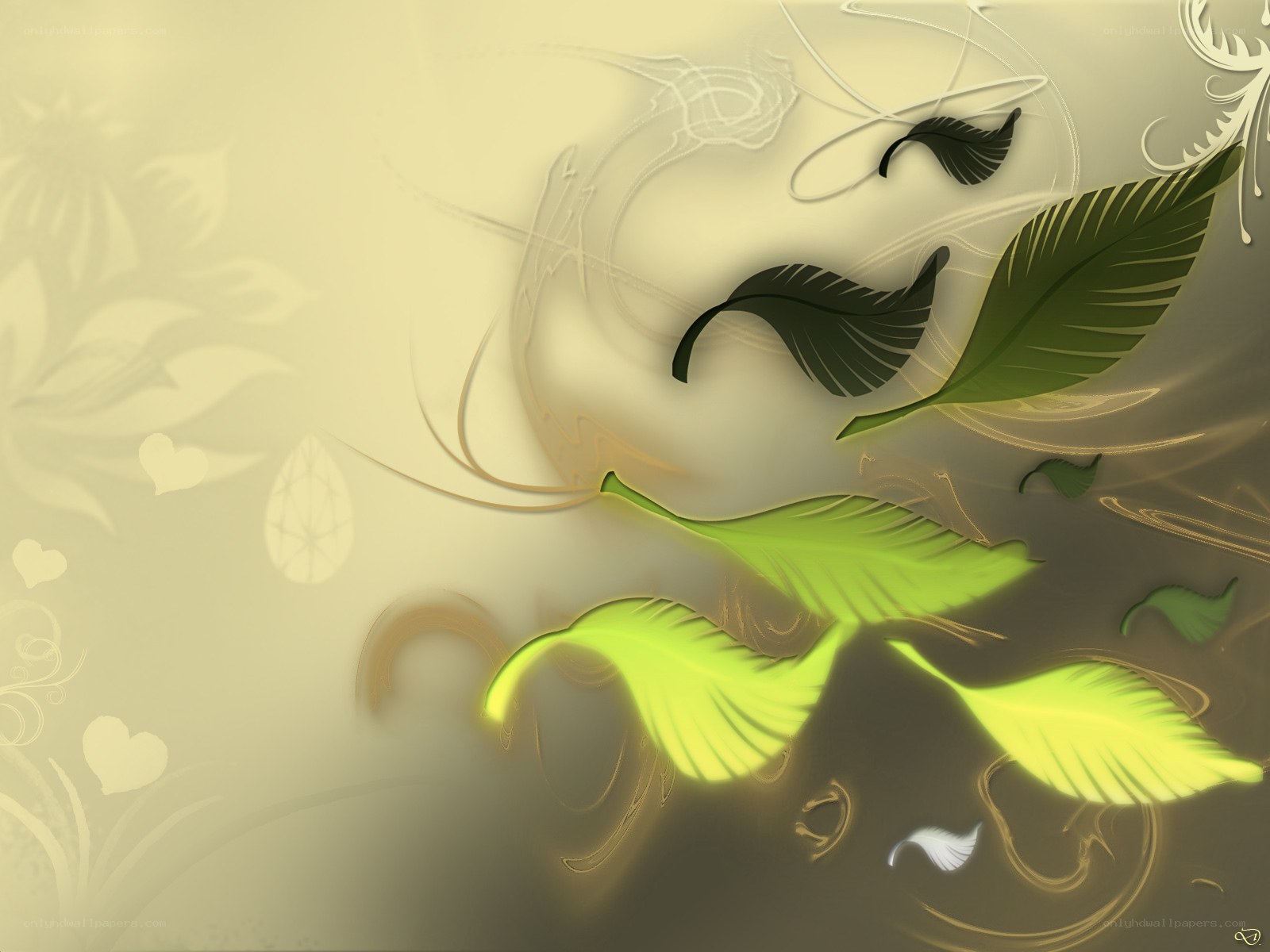 Abstract leaf art design