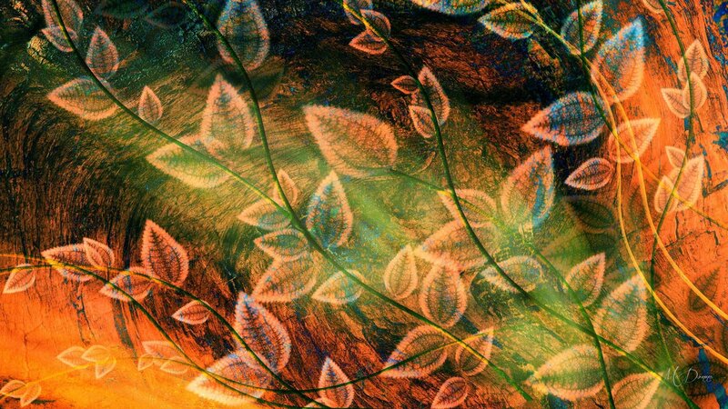 Abstract Leaf Pattern — Orange, Dreamy