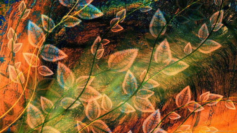 Abstract Leaf Pattern — Orange