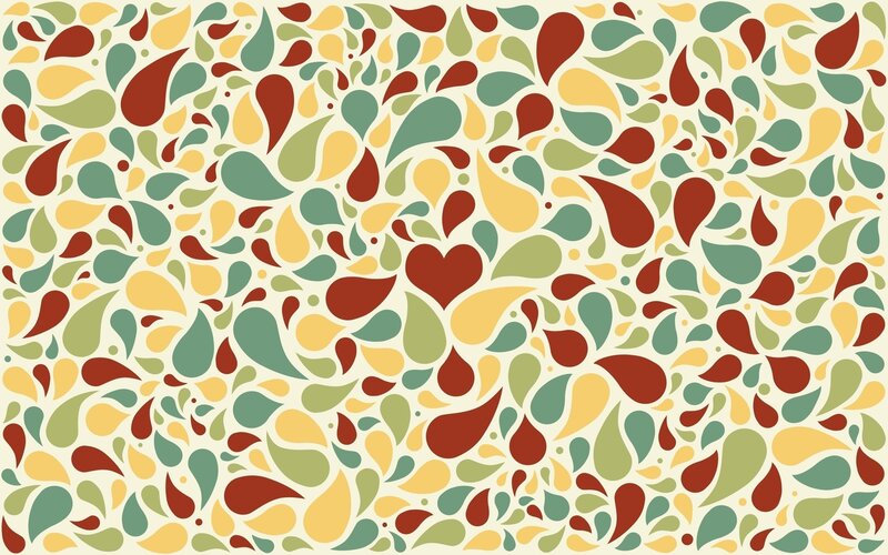Abstract Leaf Pattern — Red
