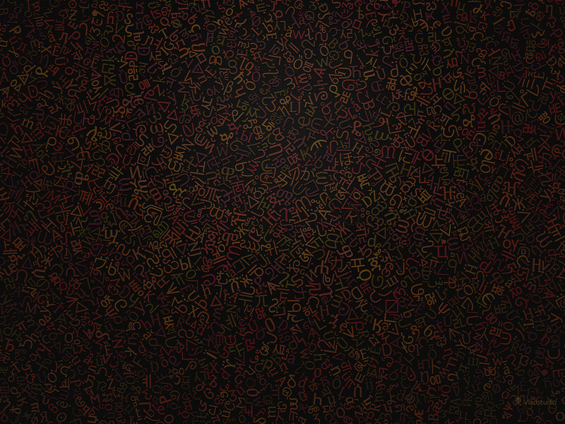 Abstract Letter Pattern — Black