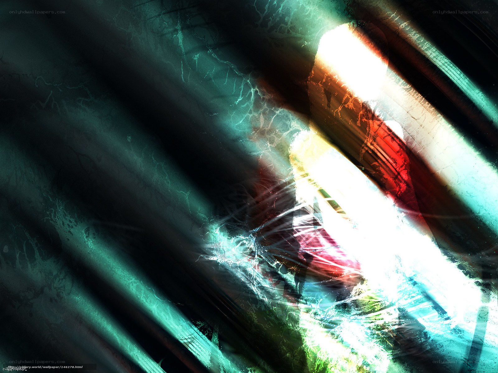 Abstract light and color burst