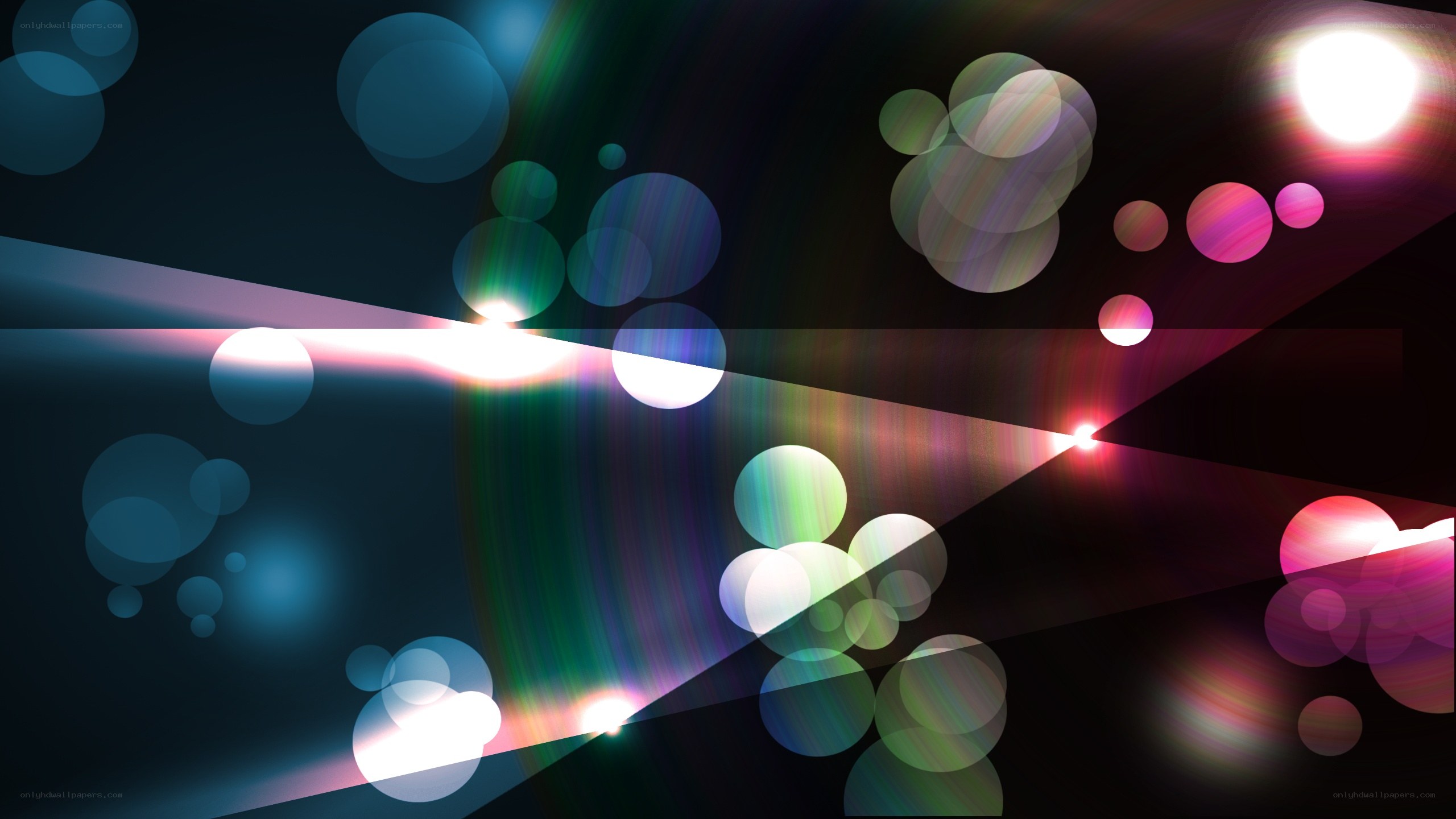 Abstract light and color circles