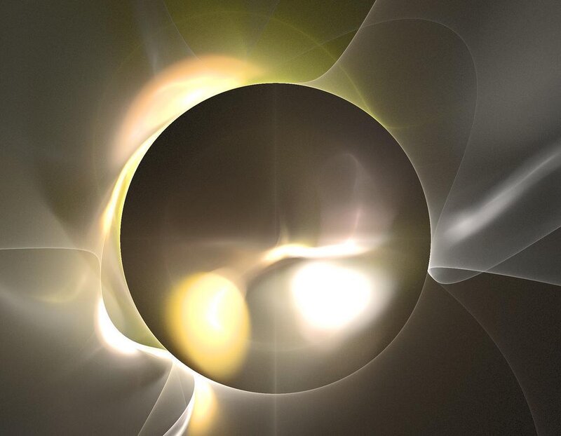 Abstract light and shadow circle