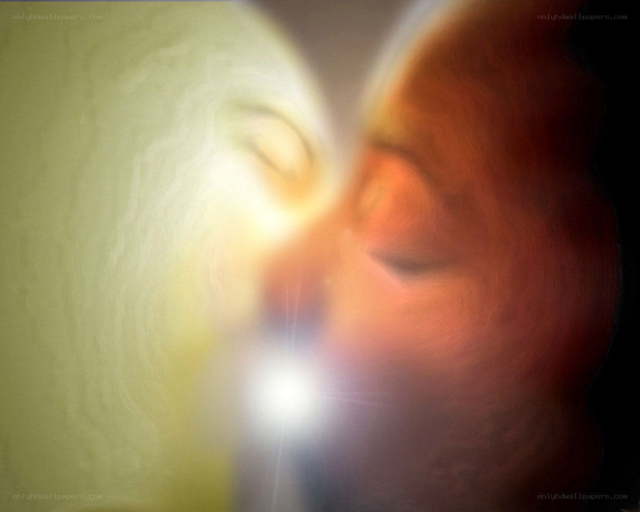 abstract light and shadow faces