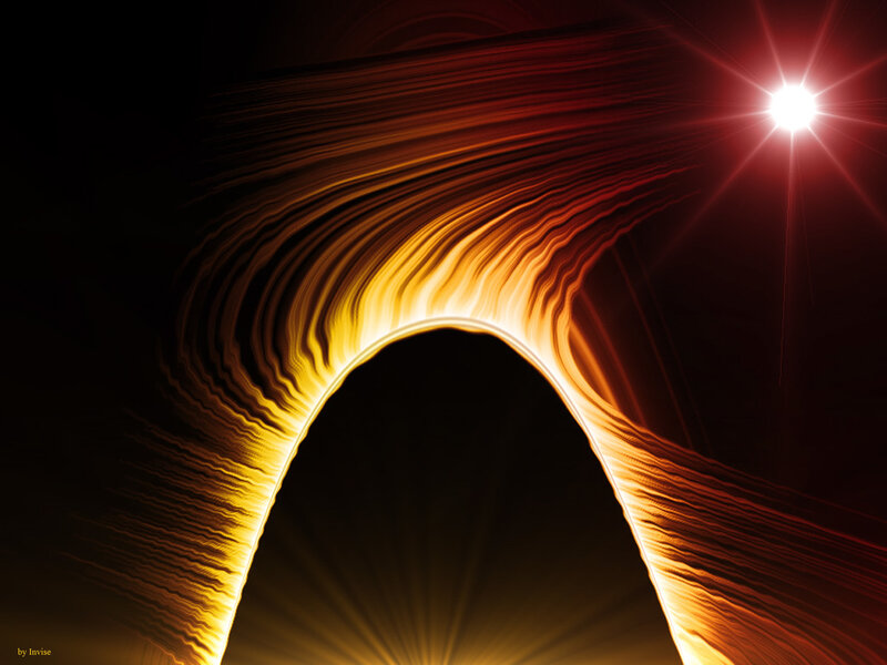Abstract light arch tunnel