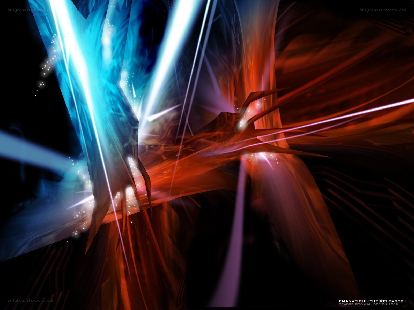 Abstract light beam artwork