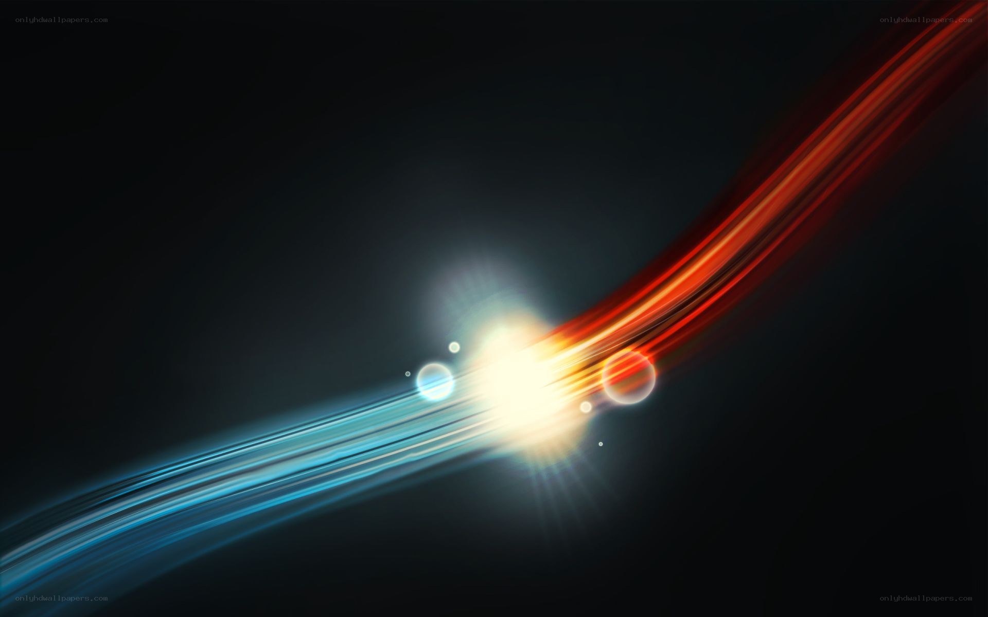 abstract light beam collision