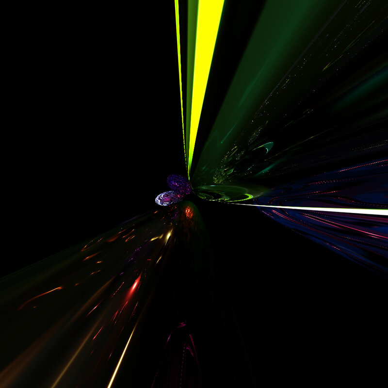 Abstract light beam explosion