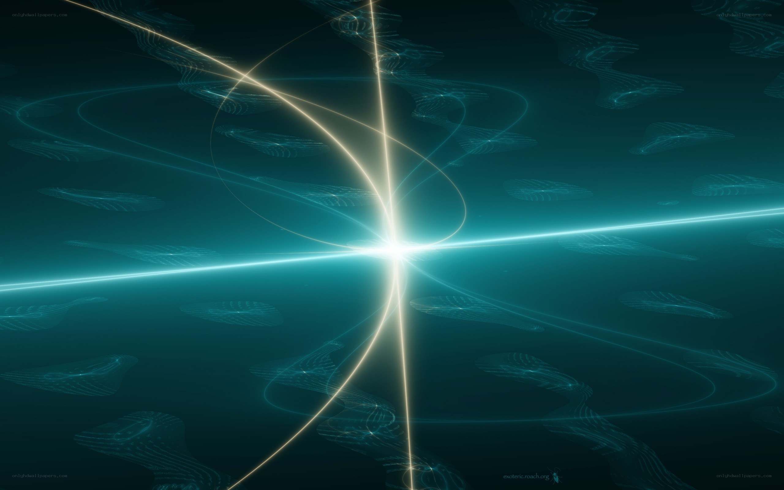 Abstract light beam pattern