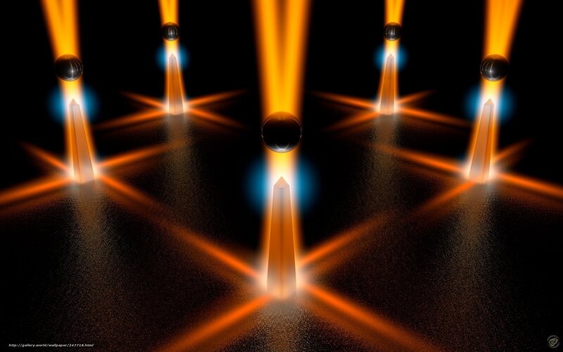 Abstract light beams and spheres