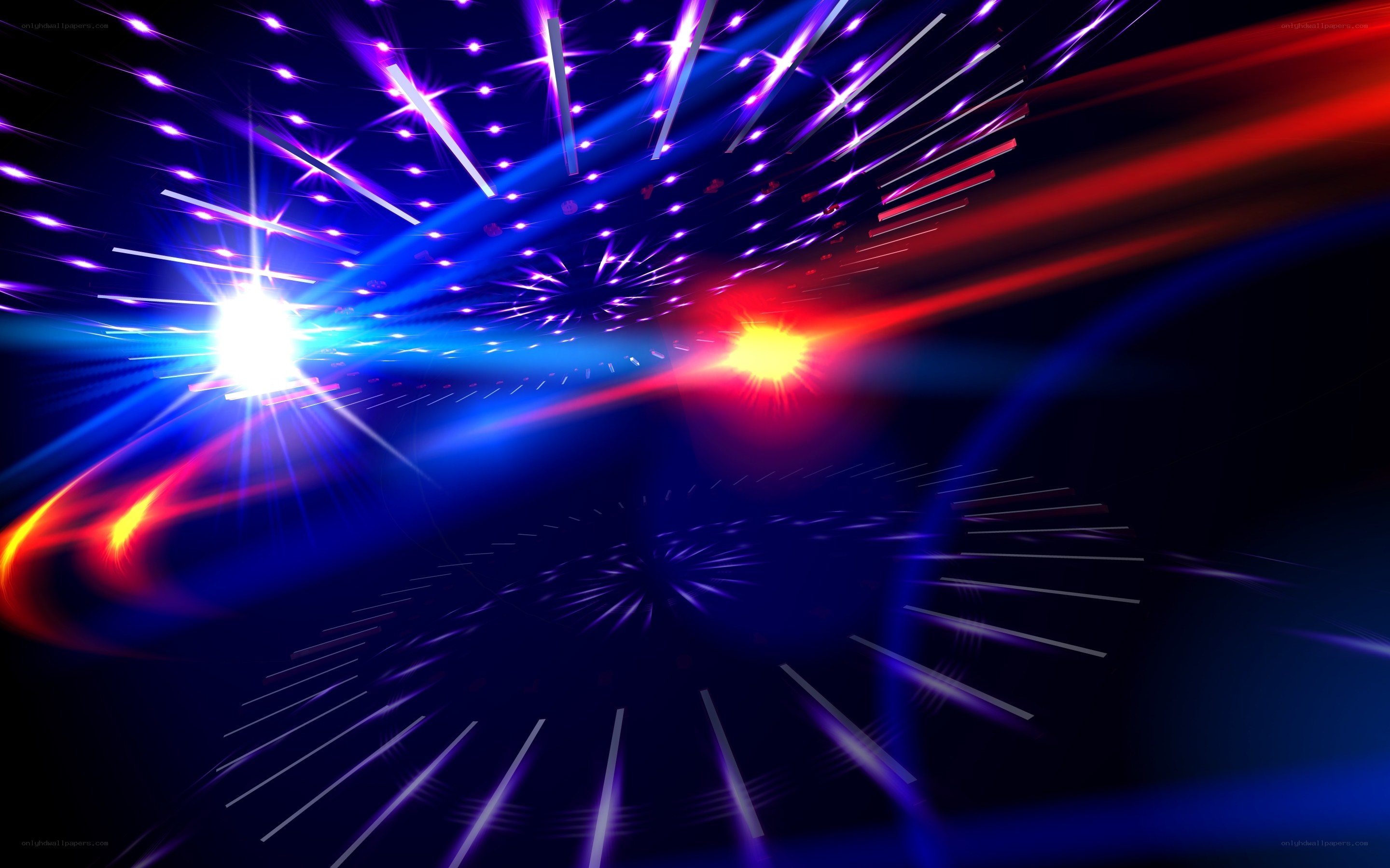 Abstract light beams and stars
