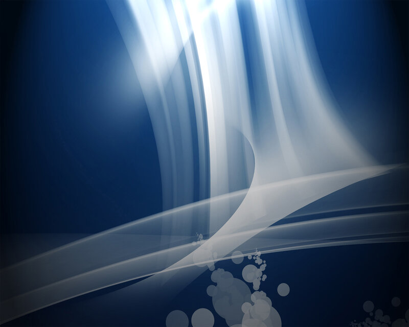 Abstract Light Beams — Blue, Dramatic, Digital Art, Light Rays, Bubbles