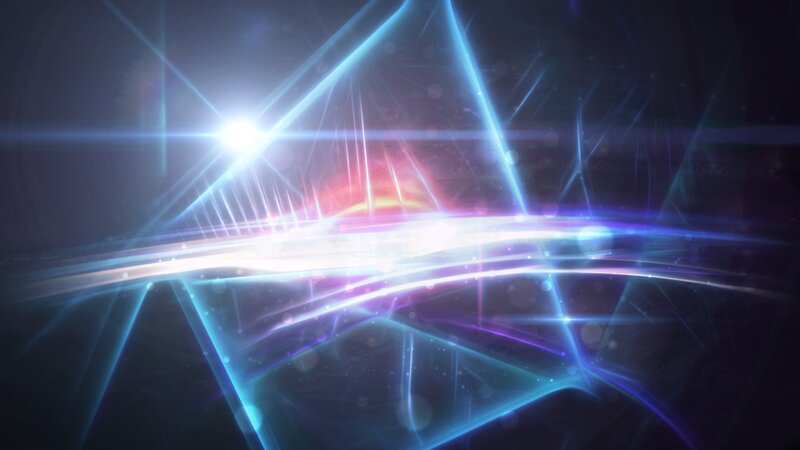 Abstract Light Beams — Blue, Dramatic, Digital Art