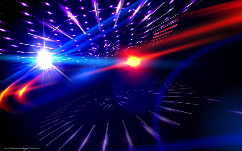 Abstract Light Beams — Blue, Dynamic, Digital Art