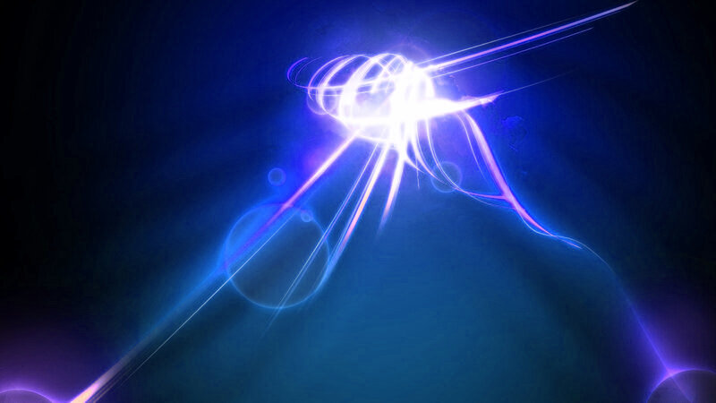 Abstract Light Beams — Blue, Energetic