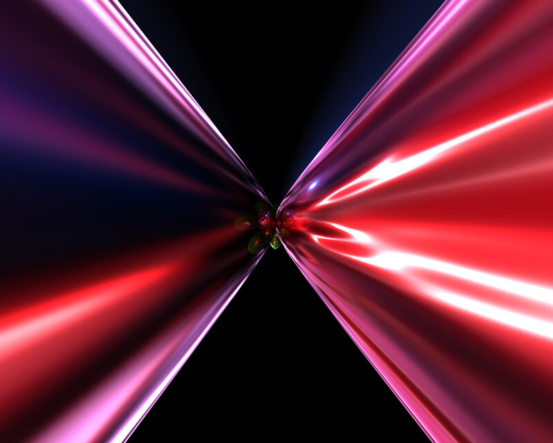 Abstract Light Beams — Red