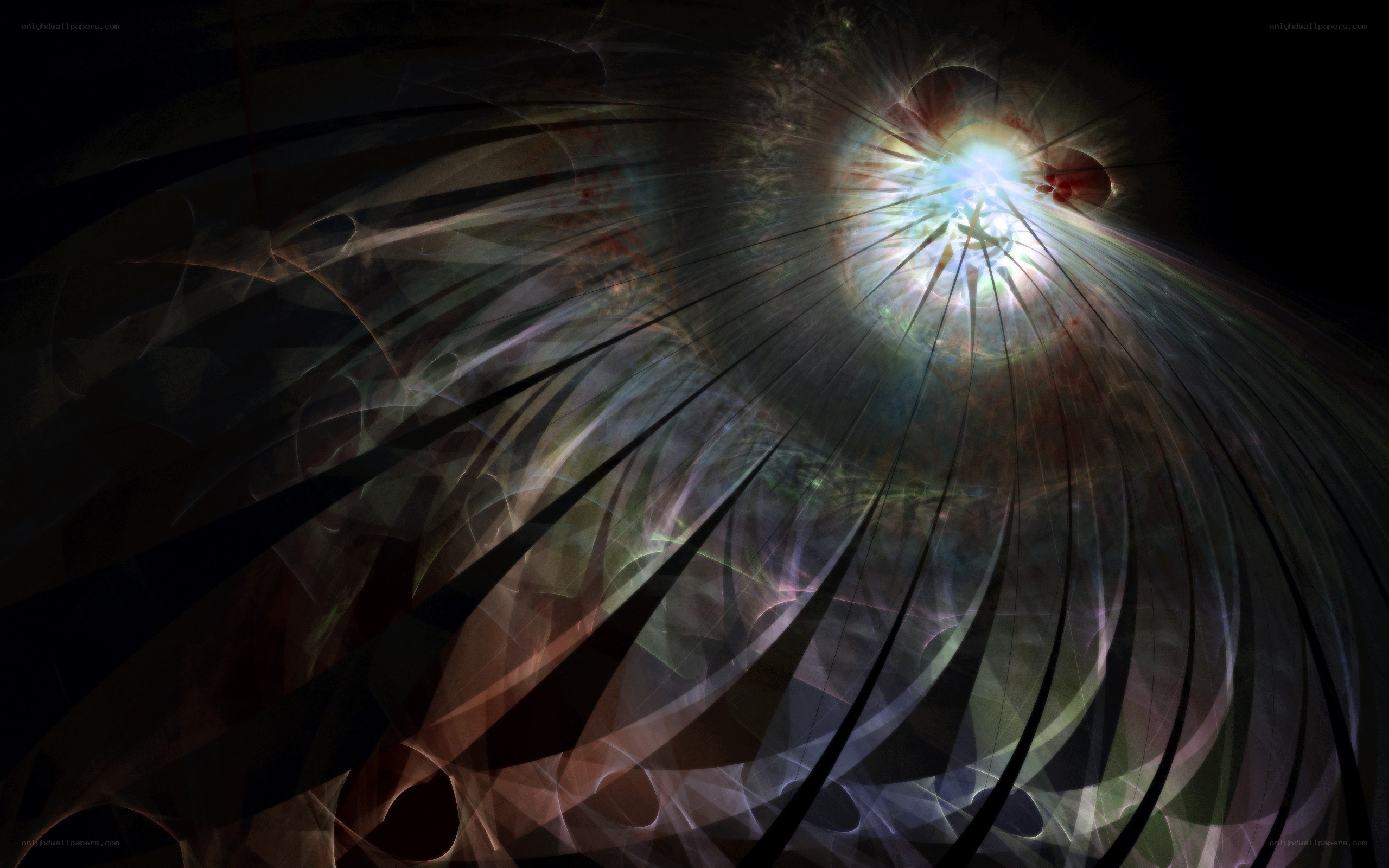 abstract light burst artwork