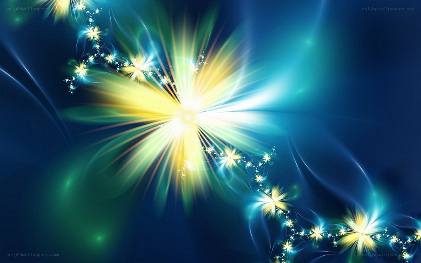 Abstract light burst artwork