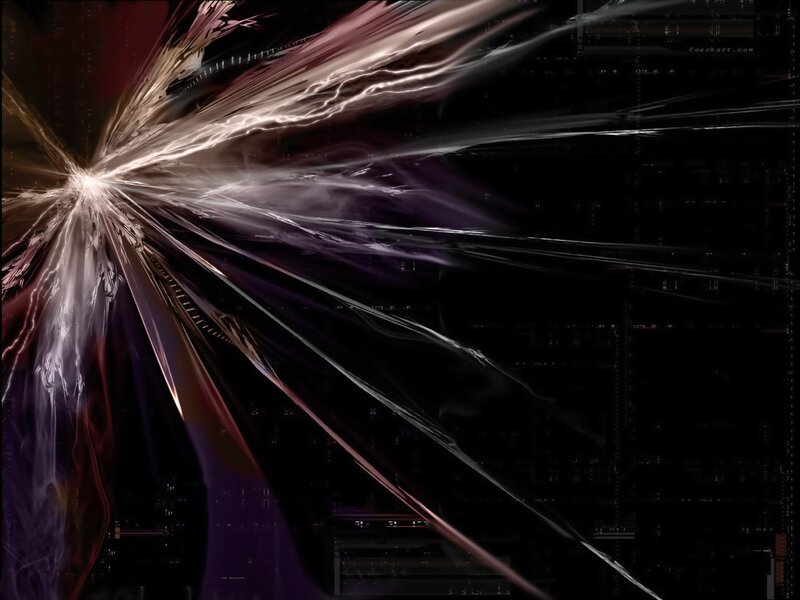 Abstract Light Burst — Black, Dramatic, Digital Art, Light Streaks