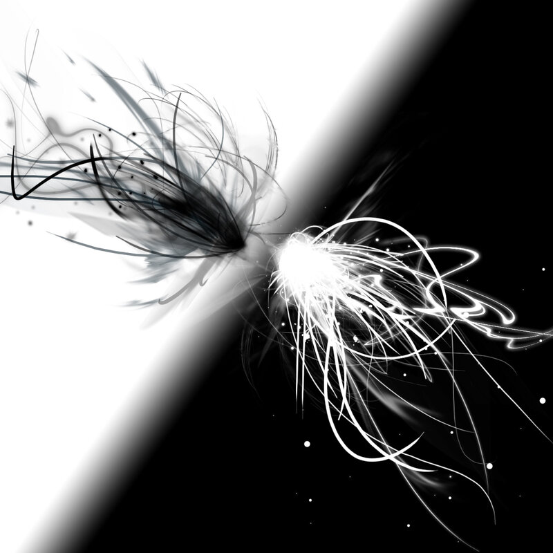 Abstract Light Burst — Black, Dramatic, Lines