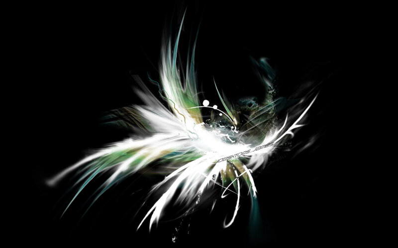 Abstract Light Burst — Black, Dynamic