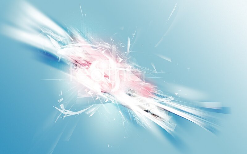 Abstract Light Burst — Blue, Dynamic, Digital Art, Shards