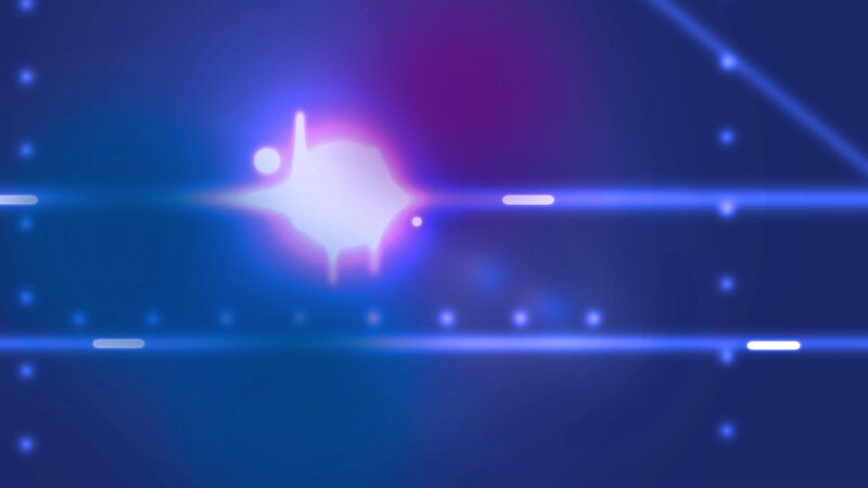 Abstract Light Burst — Blue, Energetic, Digital Art, Light Streaks