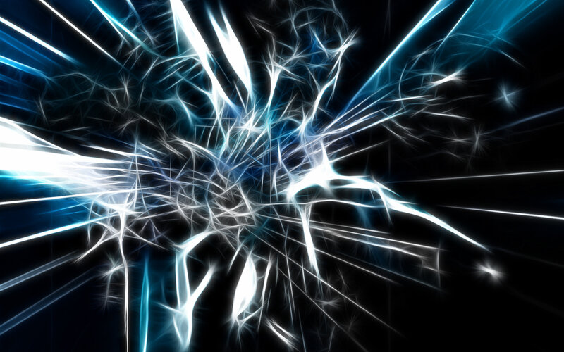 Abstract Light Burst — Blue
