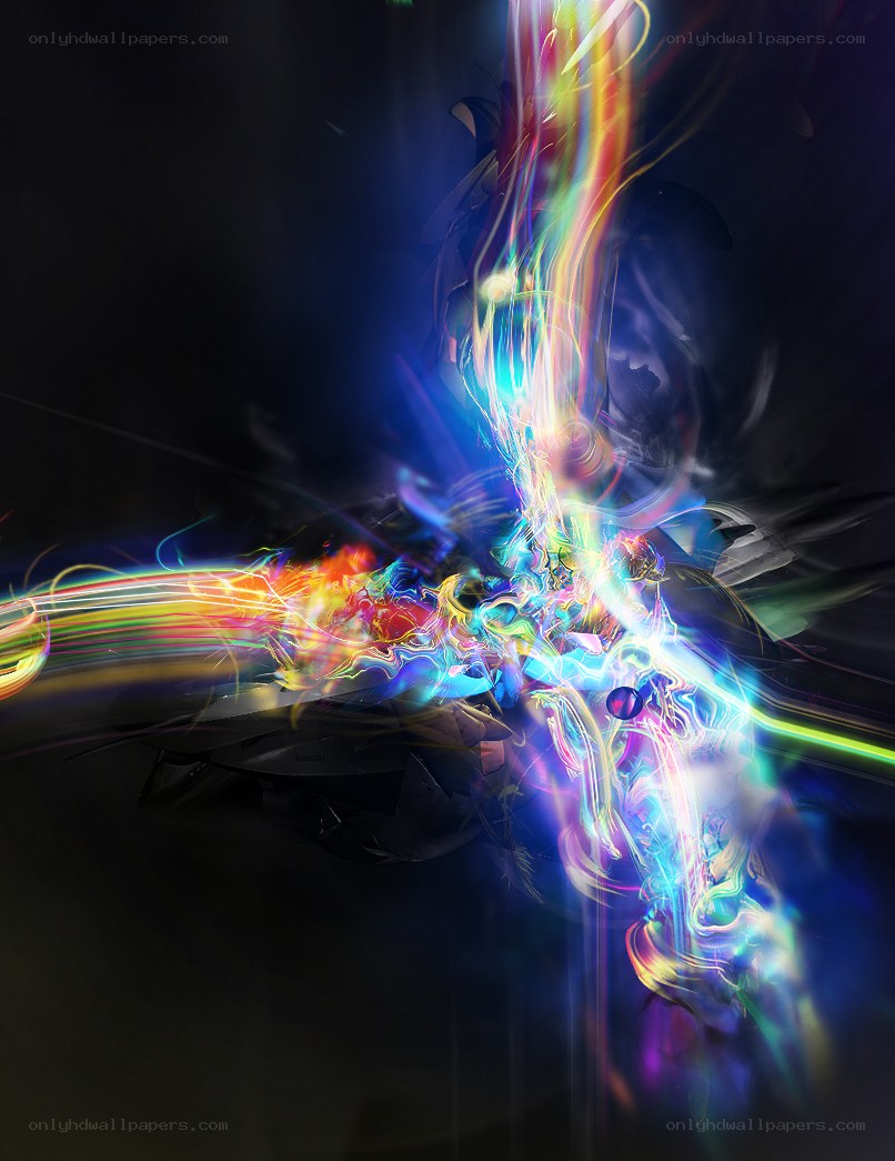 Abstract light burst explosion