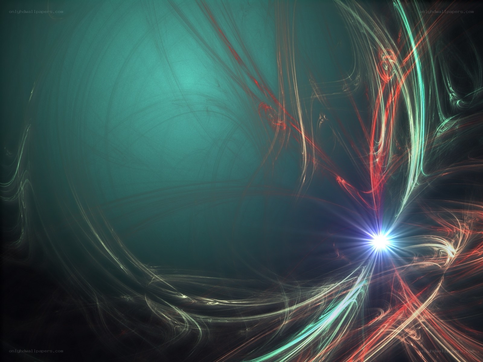 Abstract light burst fractal