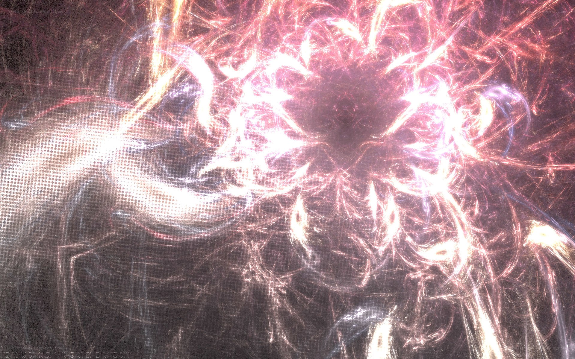 Abstract light burst fractal