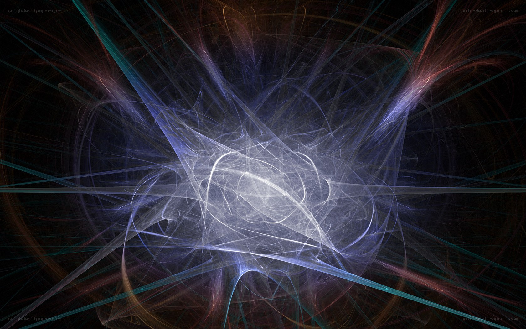 Abstract light burst fractal