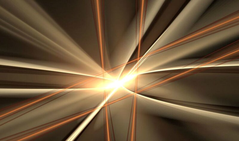 Abstract Light Burst — Gold