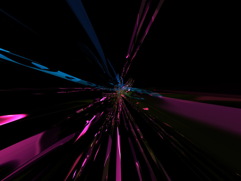 Abstract light burst in space
