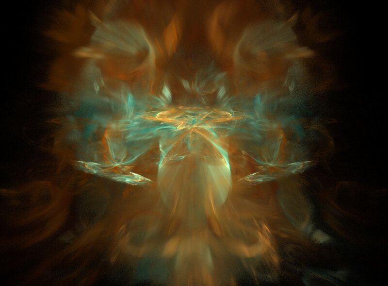Abstract Light Burst — Orange