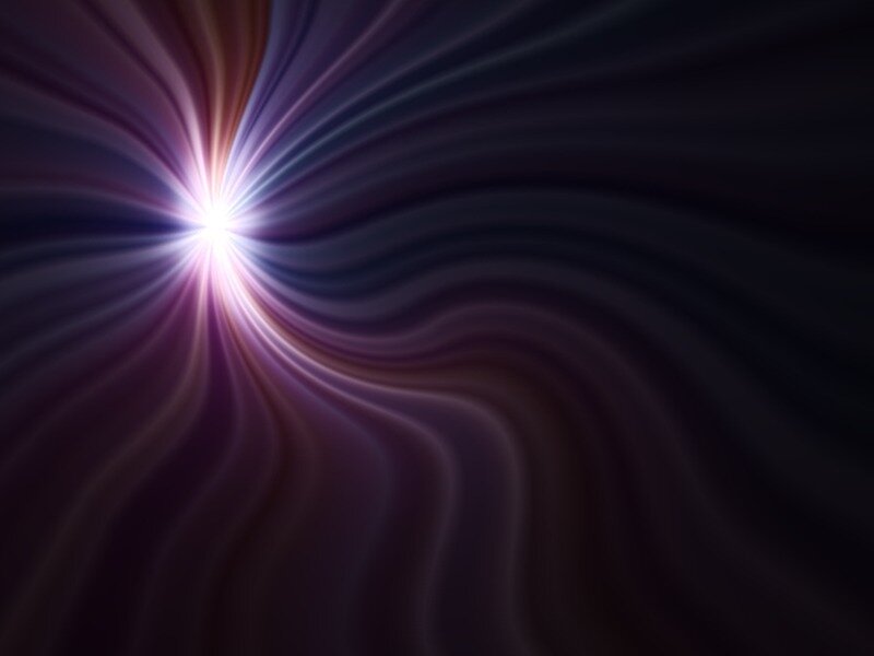 Abstract Light Burst — Purple, Dramatic, Digital Art, Rays