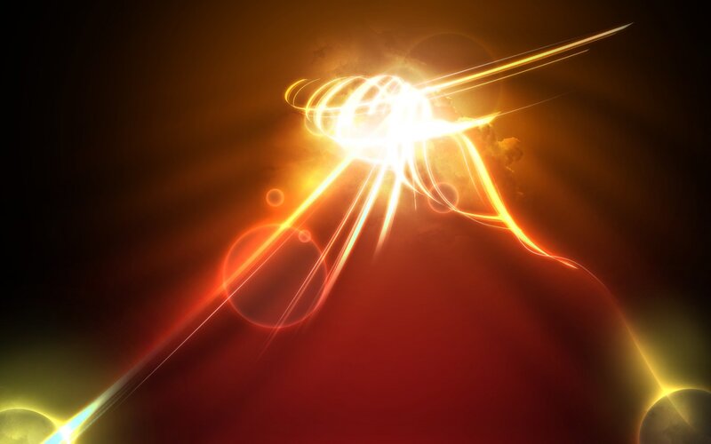 Abstract Light Burst — Red, Dramatic