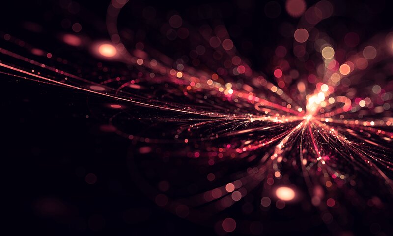 Abstract Light Burst — Red, Dynamic, Digital Art, Light Streaks