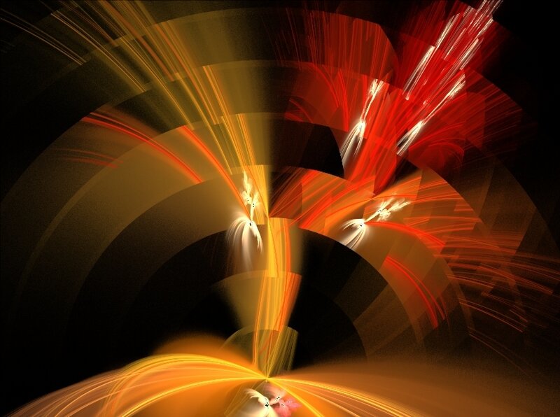 Abstract Light Burst — Red, Dynamic