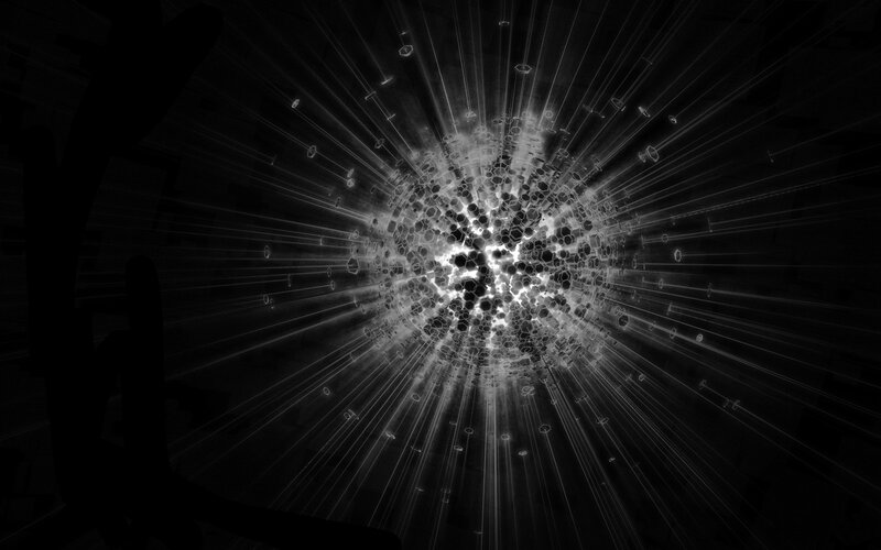 abstract light burst sphere