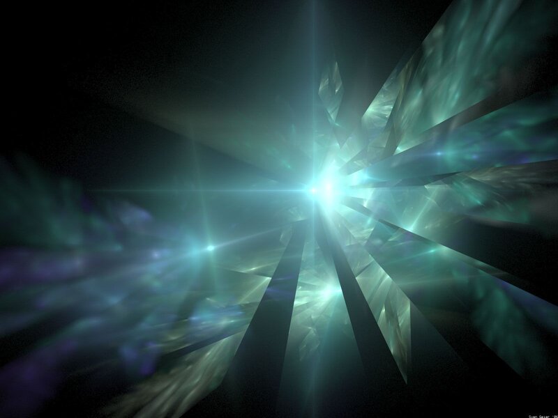 Abstract Light Burst — Teal, Dramatic