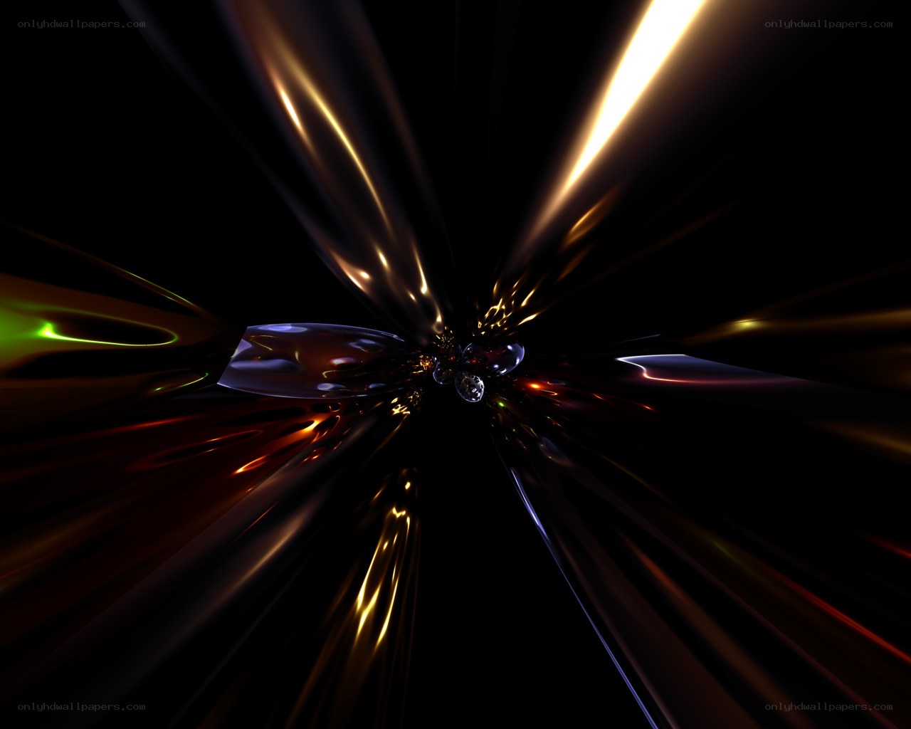 Abstract light burst tunnel