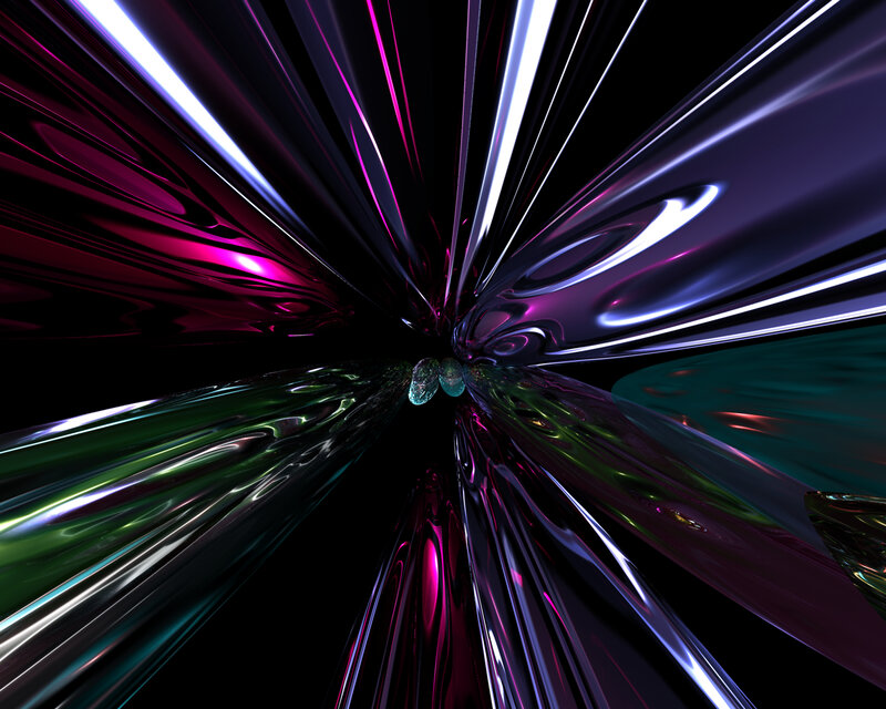 Abstract light burst tunnel