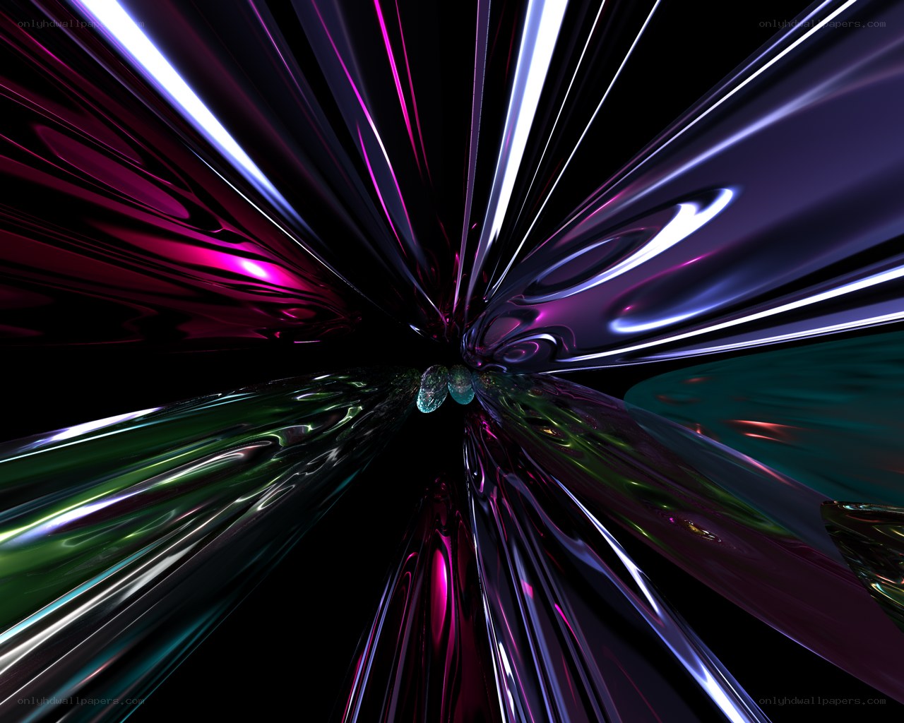 Abstract light burst tunnel