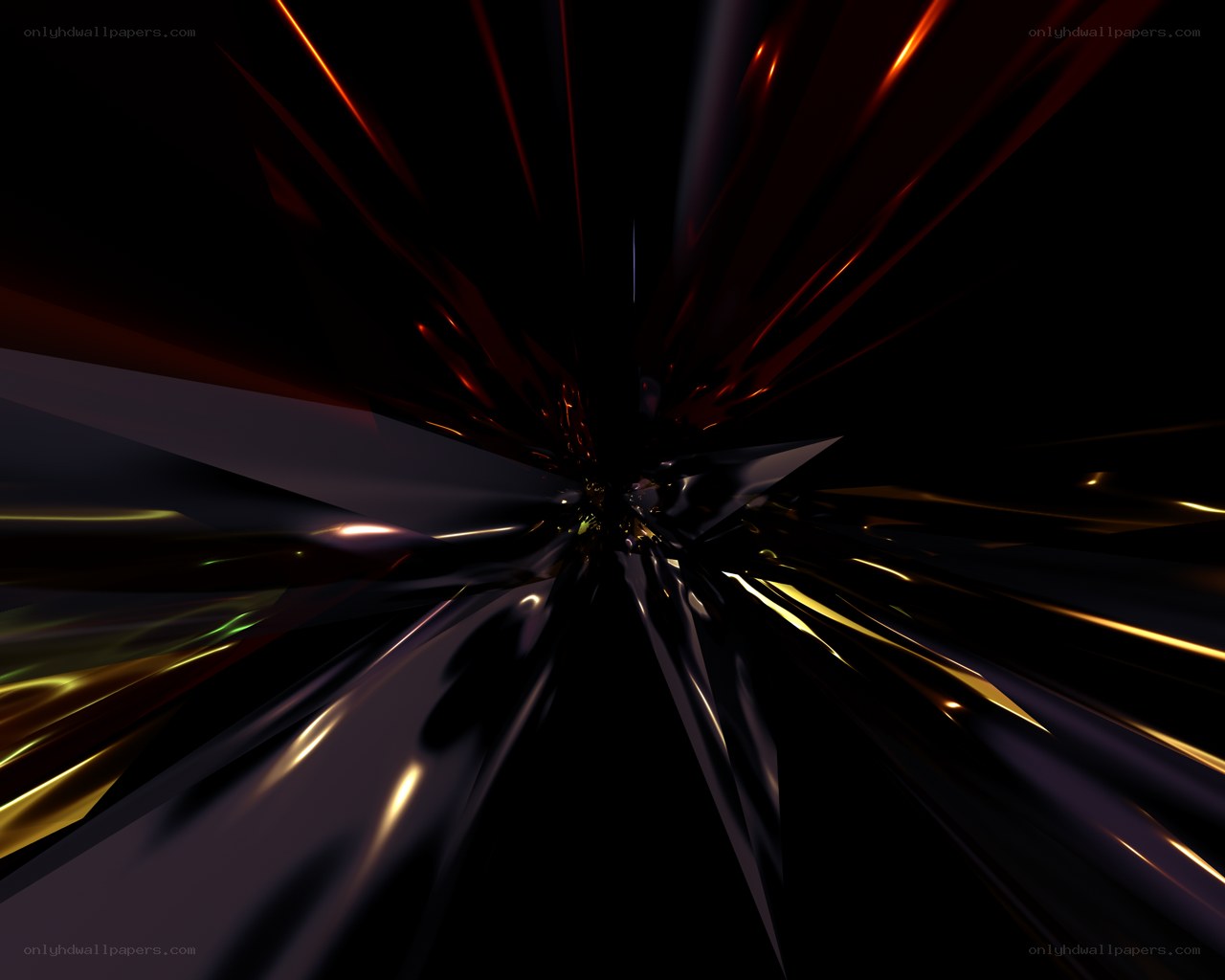 Abstract light burst tunnel